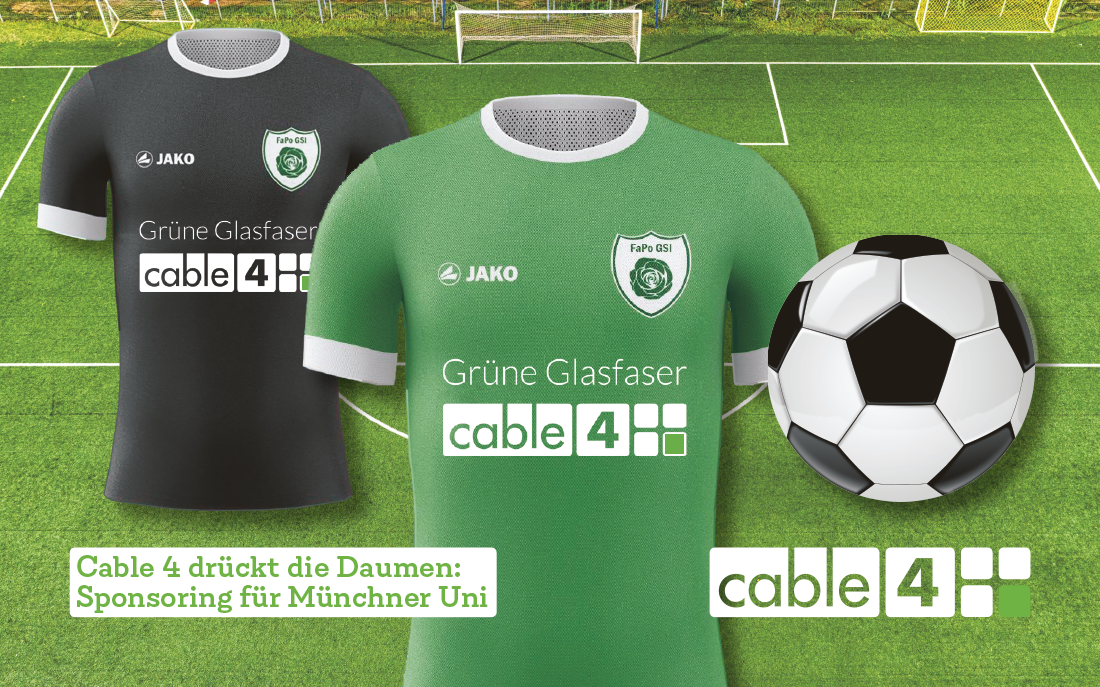 Cable 4 News: Cable 4 drückt die Daumen: Sponsoring für Münchner Uni